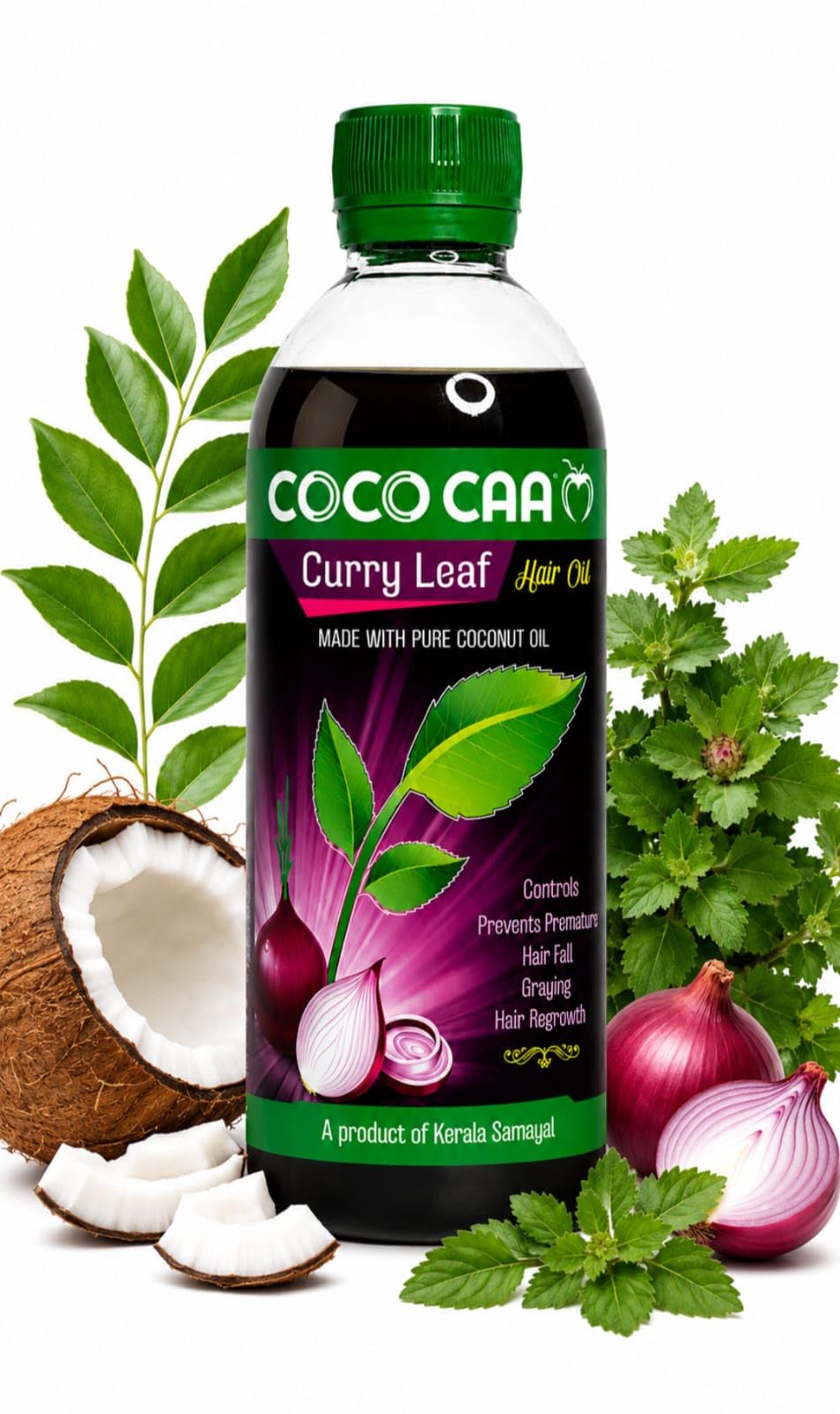 Curry Leaf Hair Oil | Pure Coconut Oil with Curry Leaves, Onion & Keshavardhini Herbs | Controls Hair Fall, Promotes Hair Growth, Reduces Dandruff & Premature Greying | Suitable for Men & Women-image-19