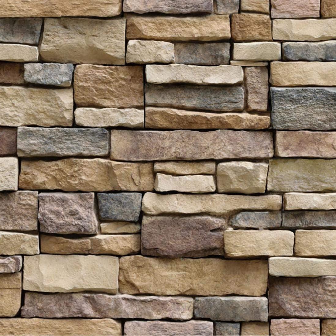 Vimoon PVC Peel and Stick Wallpaper,3D Brick Stone Self-Adhesive Wallpaper for Home Decoration