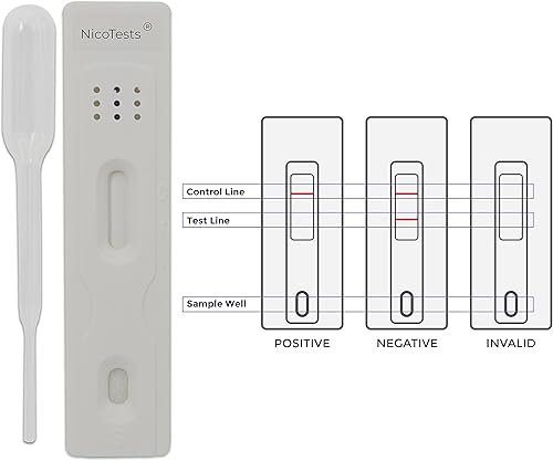 Miniatura 2 de Nicotina de saliva para fumar 10 ng Test 5-Pack por NicoTests (5)