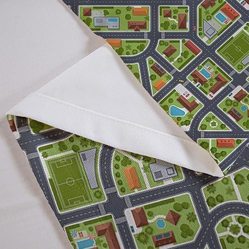 Miniatura 6 de Cortinas de cocina con temática musical de guitarra, cenefa con patrón musical retro, con aislamiento térmico y bolsillo para cortinero, 1 panel de