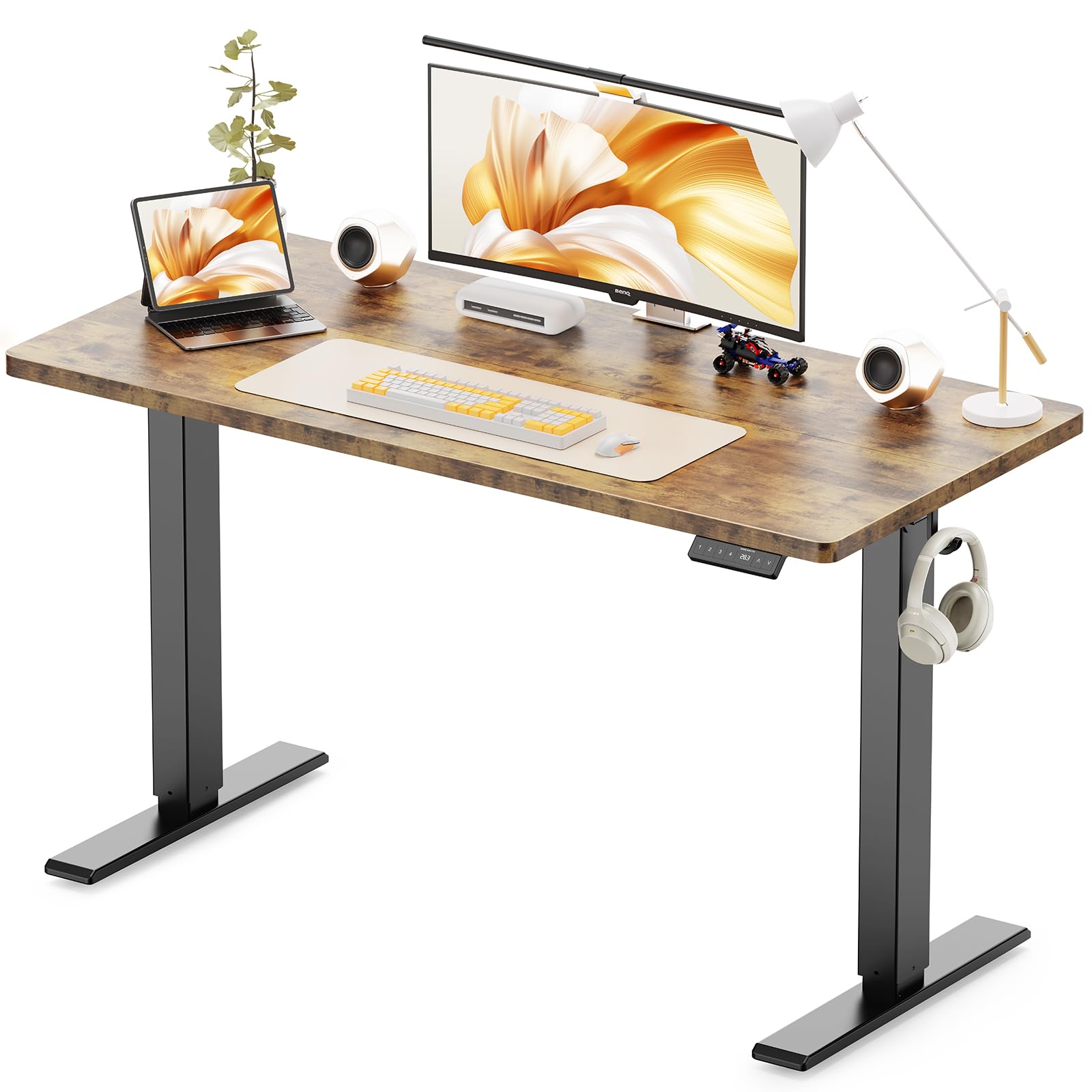 WALKINGDESK Electric Standing Desk, 160 x 70 cm, Rustic Brown — image 1