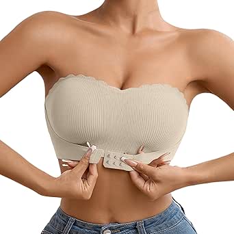MELLIEX Damen Trägerloser BH - Bügelloser Push Up Bandeau