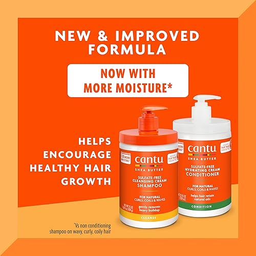 Miniatura 2 de Cantu Champú y acondicionador con manteca de karité para cabello natural, 25 onzas líquidas (paquete de 2)