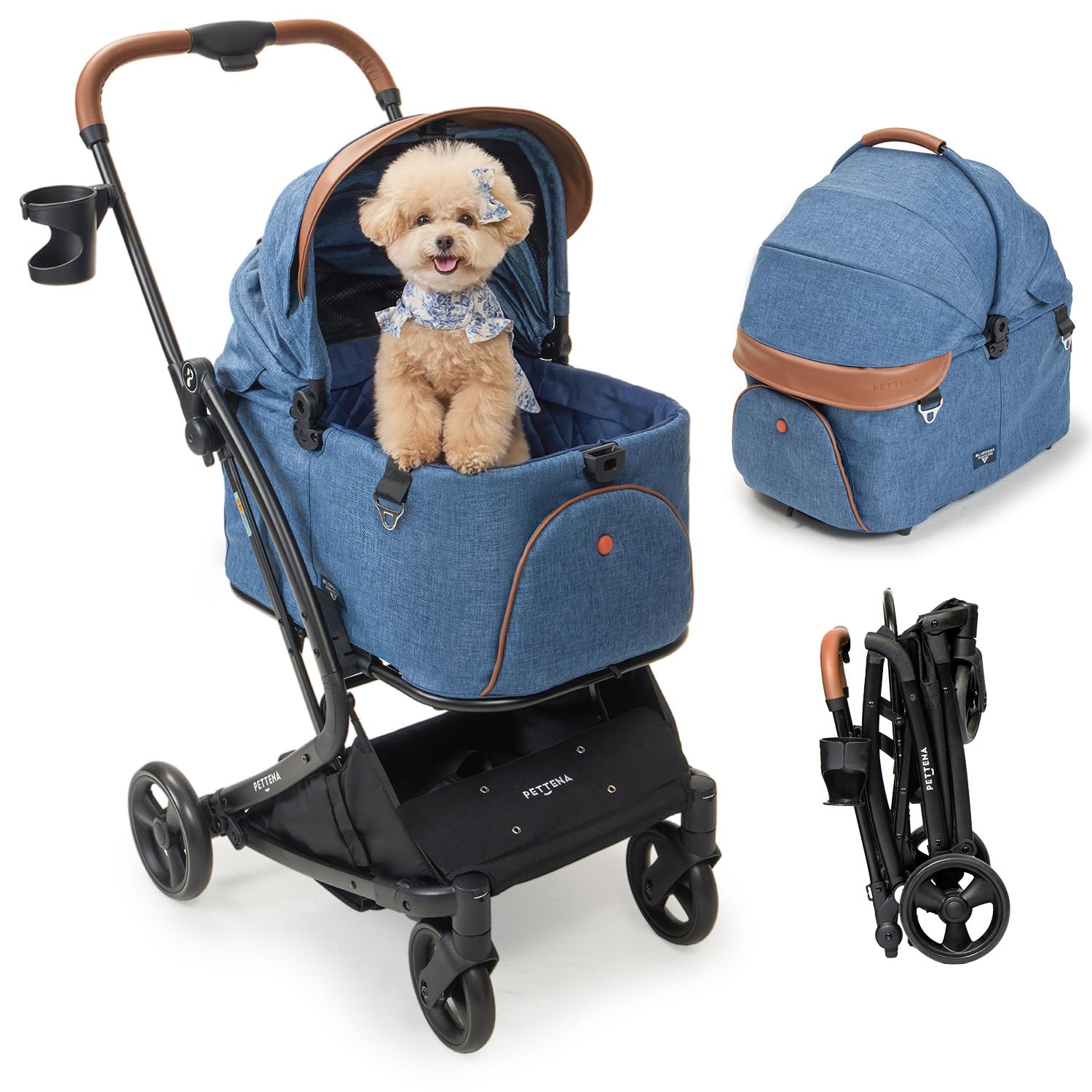 PETTENA ペットカート コスパ最強4WAY】KNIGHTペットカート｜多頭飼い・小型犬・中型犬に快適 未使用品 ペットカート