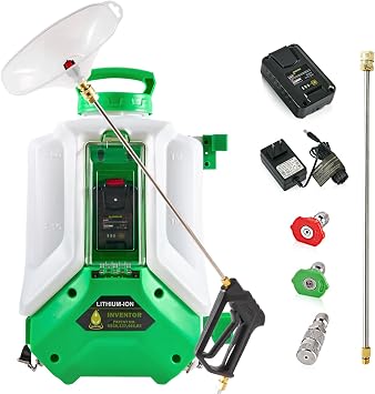 Battery Powered Backpack Sprayer 4 Gallon Battery Backpack Sprayer in Lawn and Garden with 36/65 PSI for Weed/Pest Control, Watering with A Protective Cover