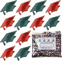 Vista 72 de Confeti Grad Cap Negro, Púrpura Combo - 2 bolsas de media onza (1 oz) (8400/8412)