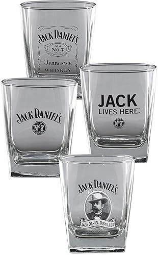 Jack Daniels Double Old Fashioned Glass DOF Juego de 4 Jack Daniels Double Old Fashioned Glass DOF Juego de 4
