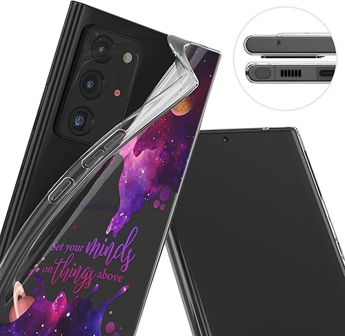 Miniatura 9 de Cavka Funda para teléfono compatible con Samsung Galaxy S23 Ultra S22 S21 FE 5G S20 Note 20 10 Plus parachoques con frase de las Escrituras con