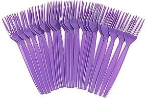 24 Pack Purple Plastic Forks Party Pack