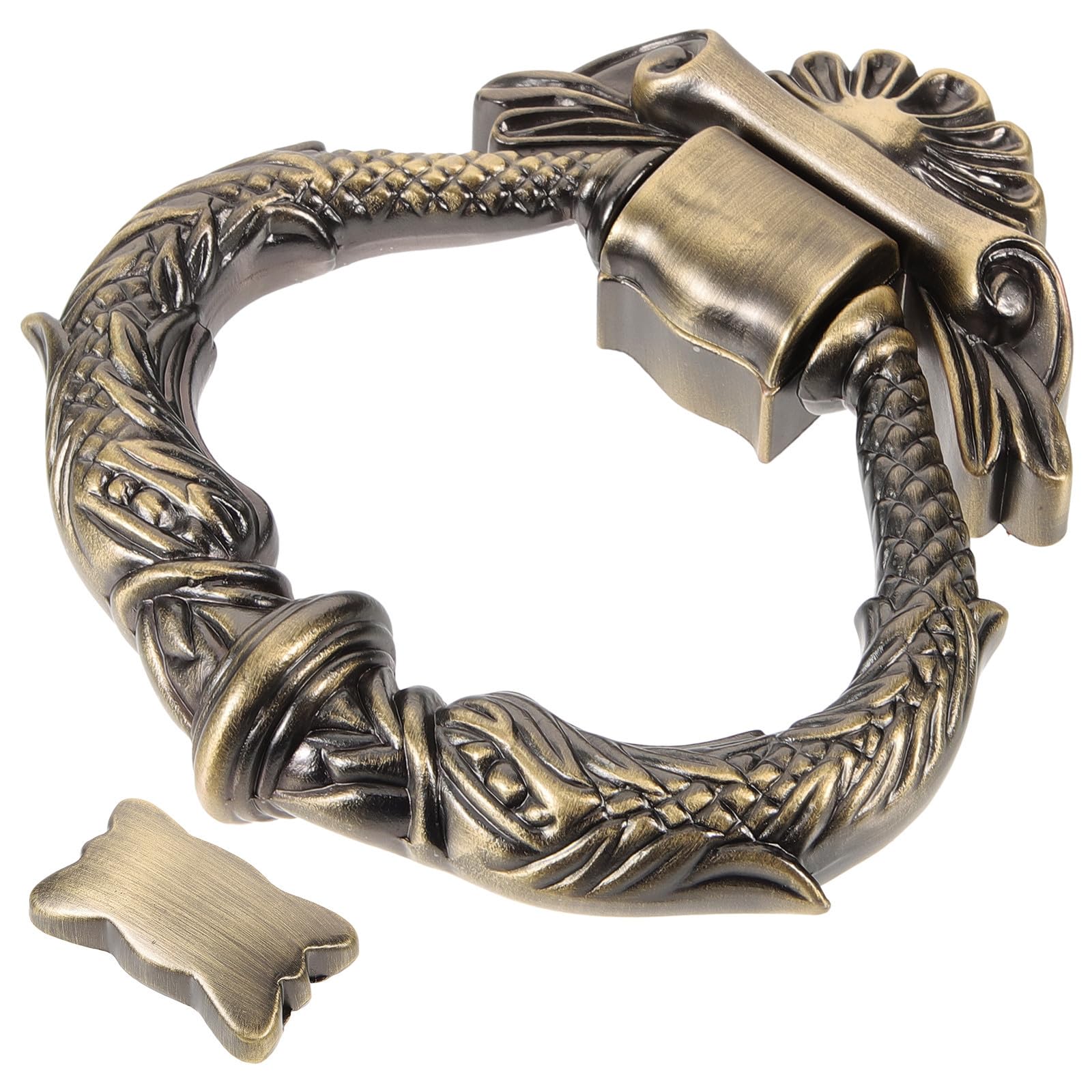 Aldaba de puerta vintage con diseño europeo delicado y aleación de zinc premium