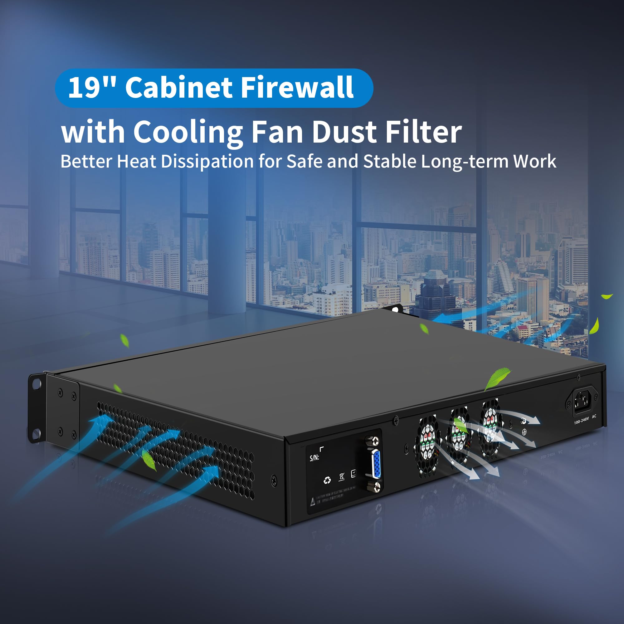 CWWK 1U N300 Firewall Appliance Rackmount PC, 4 Ports i226-V 2.5GbE LAN, 19” Rack Firewall Hardware, U2 OPNsense Homelab Server DDR5 8GB RAM 128GB SSD, Mini-PCIE, PCI-E x8, AES-NI
