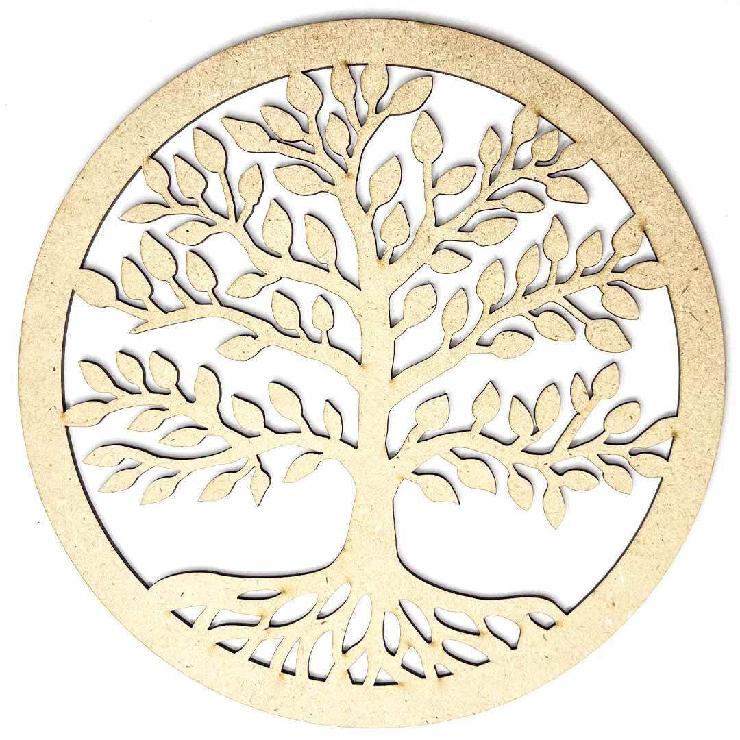 Craft Shop India Life of Tree in Round Shape with Cutting Design, DIY | Art Decor | Showpieces for Home Decor | Office | Wall Hanging Decoration Items 8. INCH-Set of 6