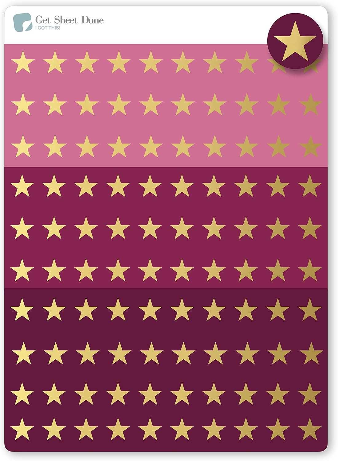 Gold Star Planner Stickers Reward Chart Parenting Functional Organization