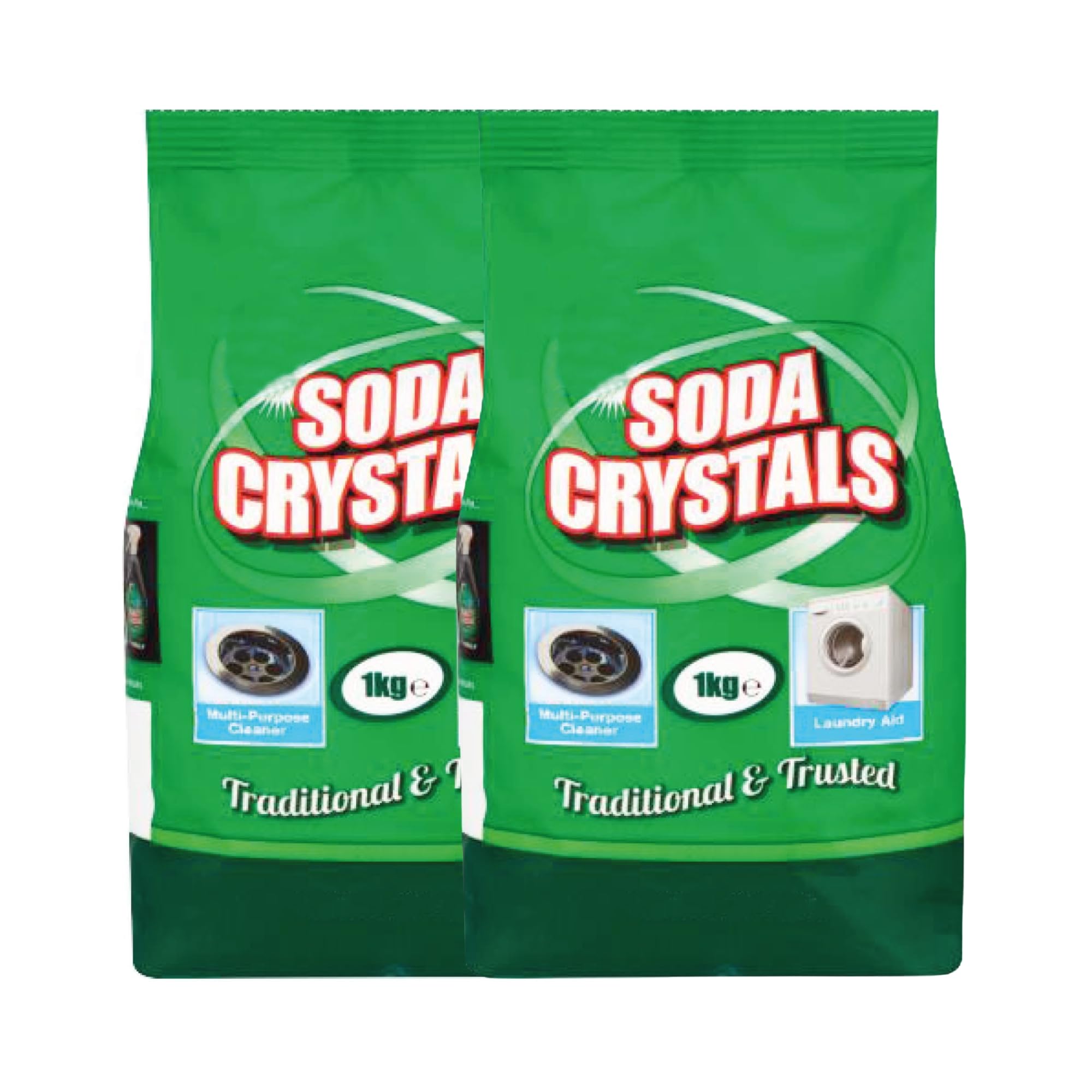 Soda Crystal 1kg (Pack of 2) - All-Purpose Cleaning Crystals | Multi-Purpose Cleaner for Home and Kitchen | Removes Stains, Grease, and Grime Effectively