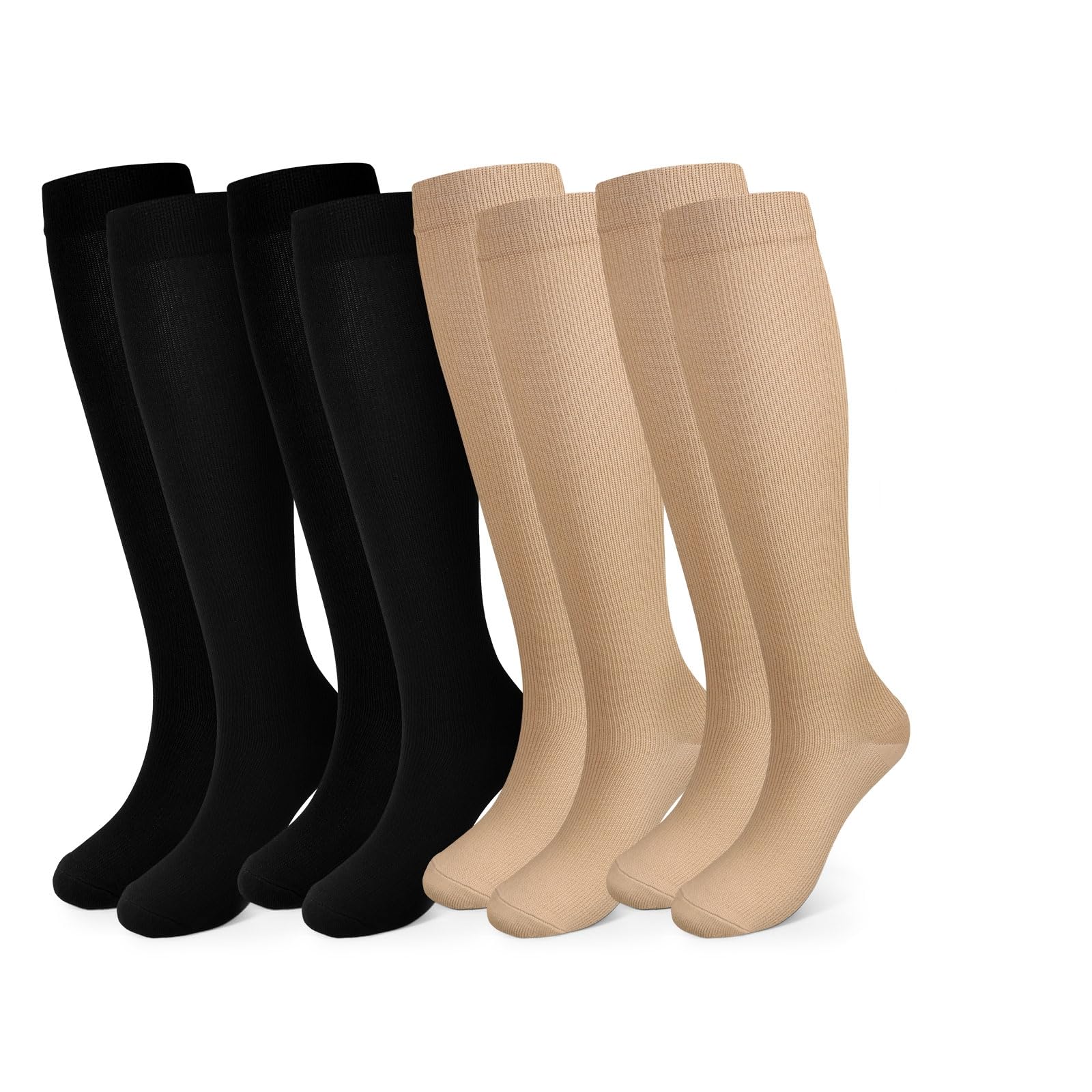 Pnosnesy Compression Socks, (2/4/6/7 Pairs) for Men & Women 15-20 mmHg is Best for Athletics, Running, Flight Travel, Support — view 15