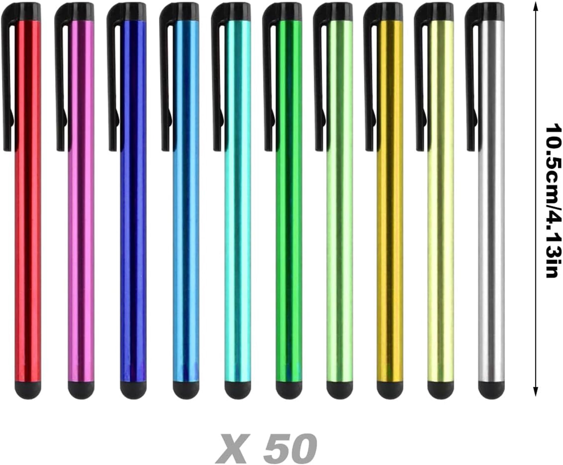 FYSL 50 Pièces Stylets Universels Capacitifs pour Écran Tactile, Stylet Stylo, Stylets Capacitifs pour Tablettes, iPad Mini, iPad Pro, iPad Air, Smartphones, Samsung Galaxy, Tous Téléphone Tablet