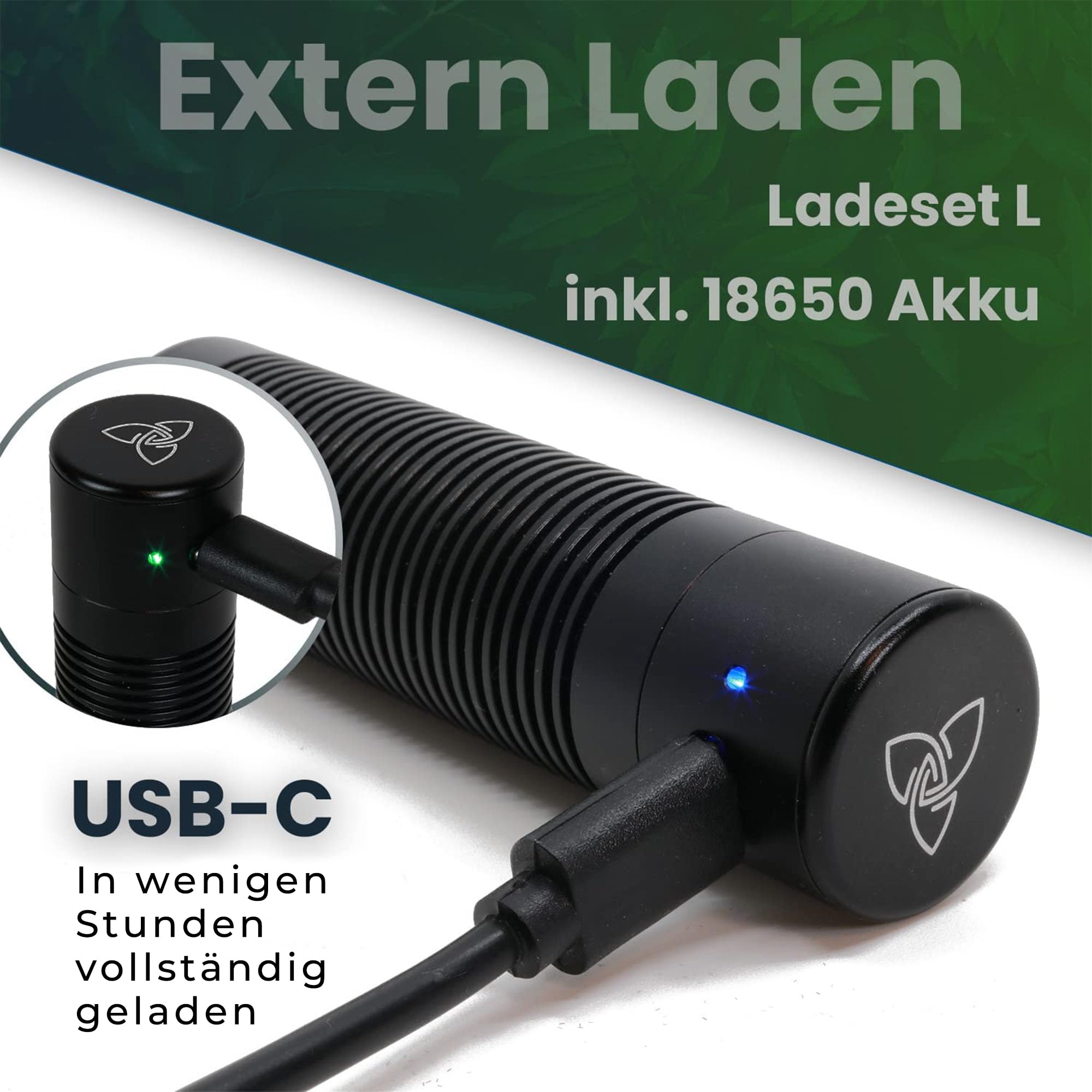 HIZEN Vaporizer Stilus Pro Konvektion + Ladeset - Verdampfer für Kräuter mit austauschbarem Akku, USB-C Kräuterverdampfer, Aluminium Gehäuse, Display, modular erweiterbar - nikotinfrei