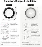 Vista 16 de Ringke [Air Sports + Bezel Styling] Compatible with Samsung Galaxy Watch 4 40mm, Flexible Shockproof TPU Case with Adhesive Aluminum Frame Ring