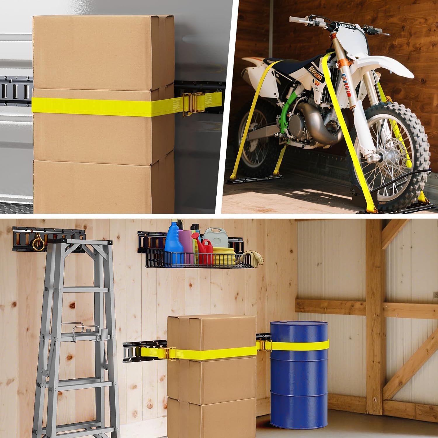 Trekassy E Track Tie-Down Rail Kit, 20 Pcs Set Etrack kit: 16in+2ft+3ft Rails, 6 O-Rings, 4 Tie Offs, 2 J-Hooks for Trailers, Vans, Trucks, Garages - Image 6