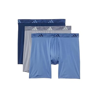 adidas Athletic Fit Microfiber Boxer Brief Underwear 3 Pack Men