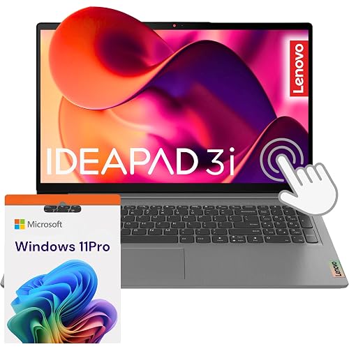 Lenovo Essential Touchscreen Laptop | Ideapad 3i | 24GB RAM | 15.6" FHD Touch Screen Display | 256GB SSD Storage | Intel Core i3 Processor | Windows 11 Pro | Business and Home Lover Laptop W/o Earbuds