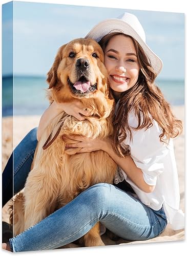 Jumaple Impresiones en lienzo personalizadas con tus fotos, imagen personalizada a lienzo, regalos personalizados para mamá, papá, amigos,