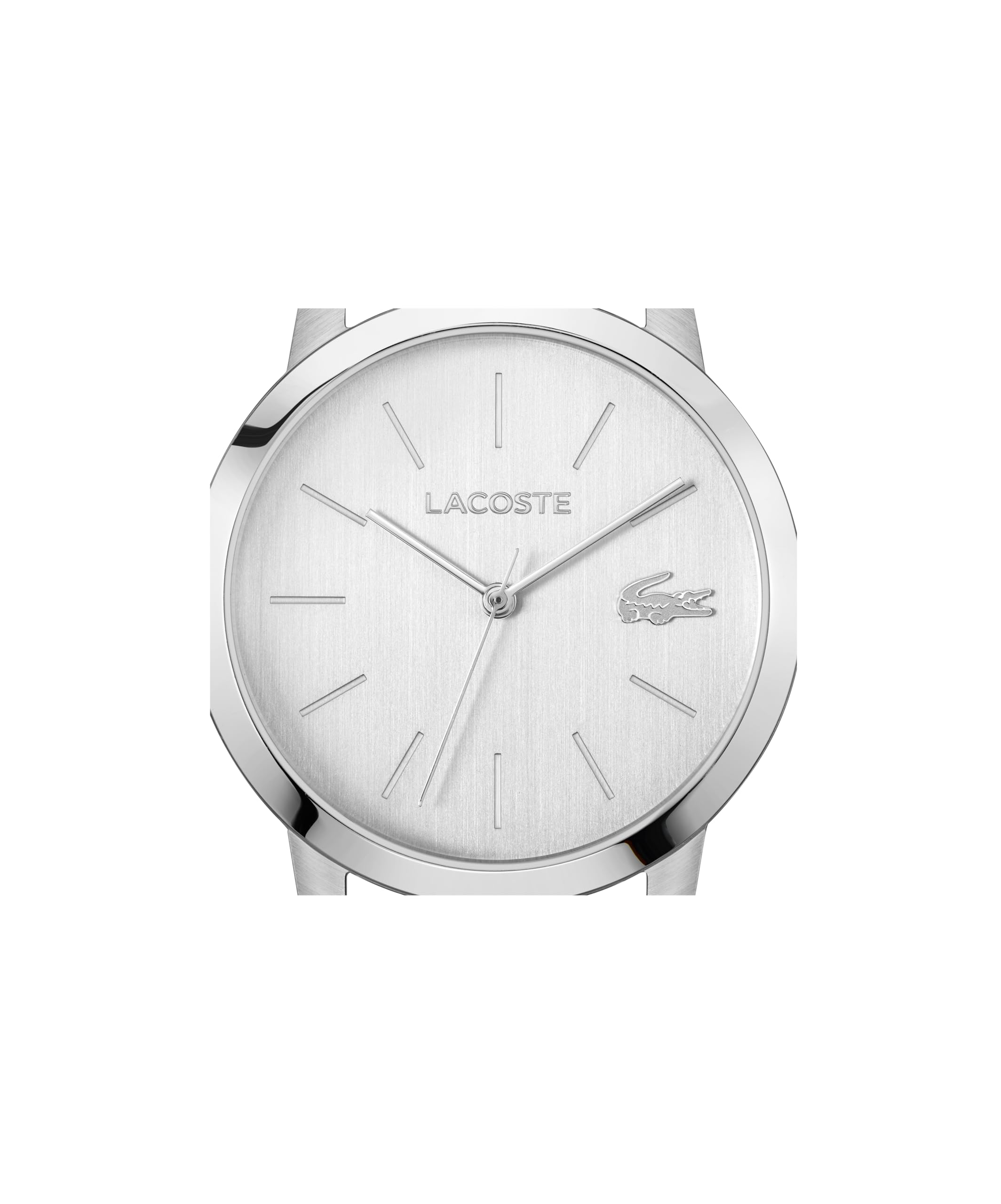 Lacoste Uhr mit DREI-Zeiger-Quarzwerk für Herren Kollektion Lacoste.12.12 Metropole mit Silbernem, Goldenem oder Schwarzem Edelstahlarmband
