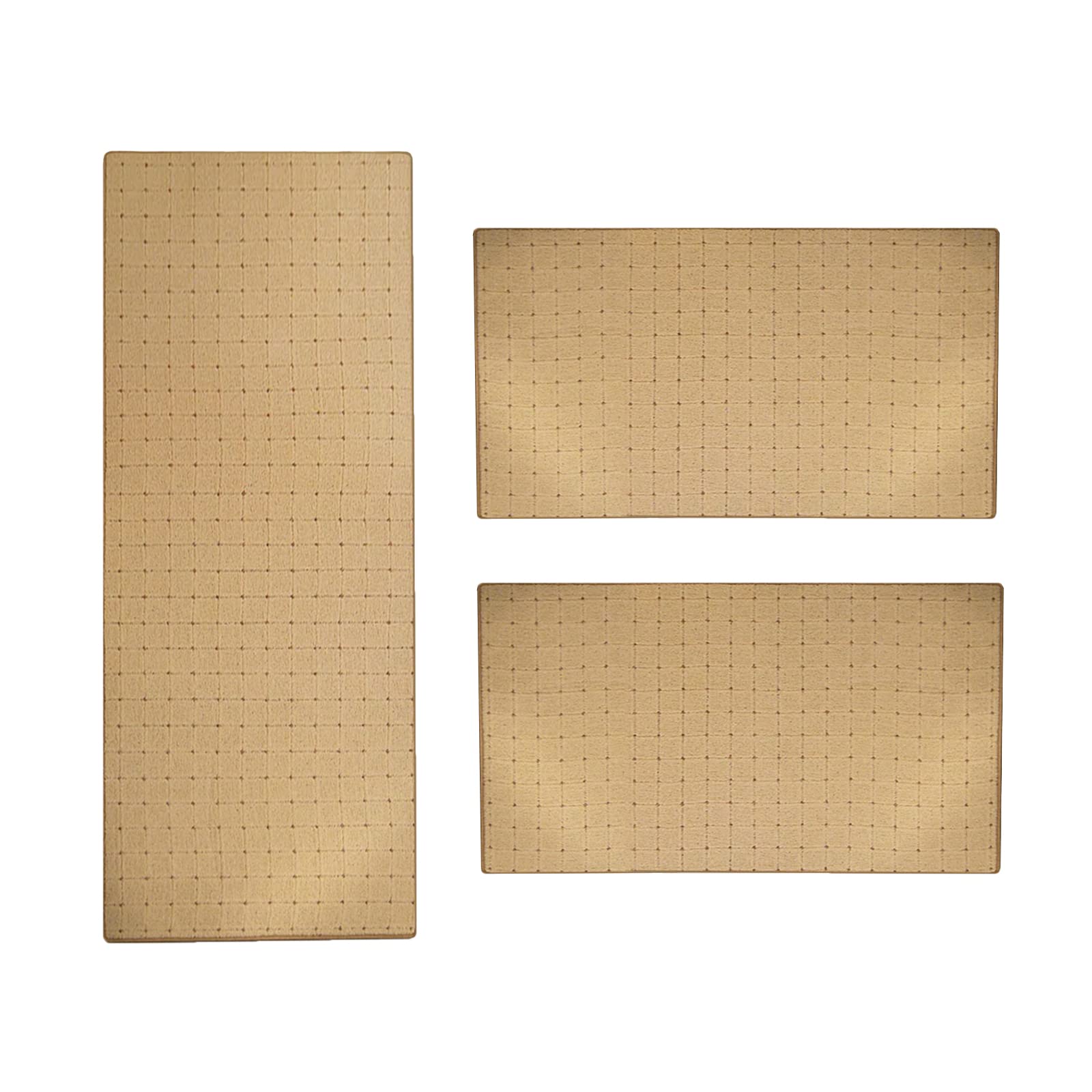 Floordirekt Bettumrandung Rapido - Hochwertige Verarbeitung - Bettvorleger Teppichläufer - 3-teilig - Läufer-Set in 3 Größen (B: 67 cm | L: 1 x 250 cm + 2 x 140 cm, Beige)