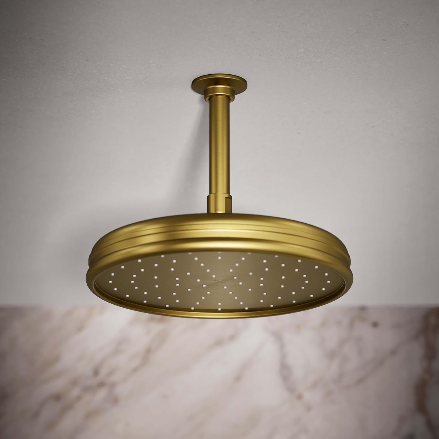 Kohler 13693-2MB Traditional 10" single-function rainhead, 2.5 gpm, Vibrant Brushed Moderne Brass
