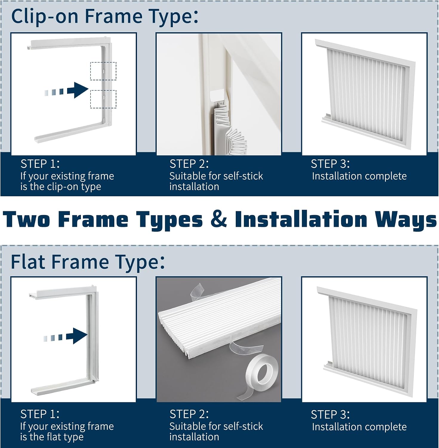 Window Air Conditioner Side Panels Kit,17" H x 19-1/4" W Extra Wide Window AC Side Panel,Air Conditioner Side Panels for 5,000-14,000 Btu Window AC Units,2 Pack