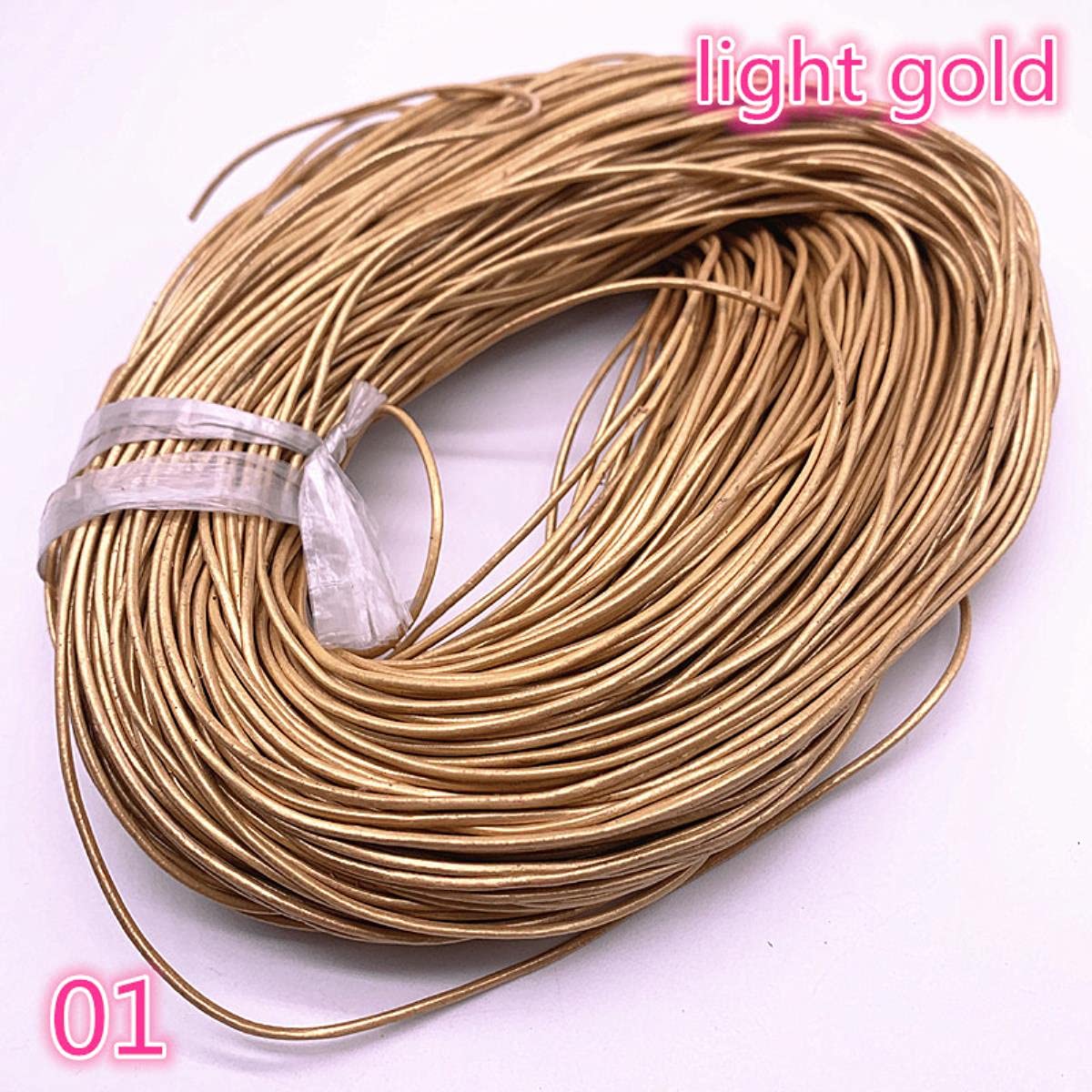 Corda In Vera Pelle Di Mucca Per Gioielli Fai Da Te - 30 Iarde (27,4 Mt), Spessore 2 Mm, Colore Nero, Su Bobina - 6