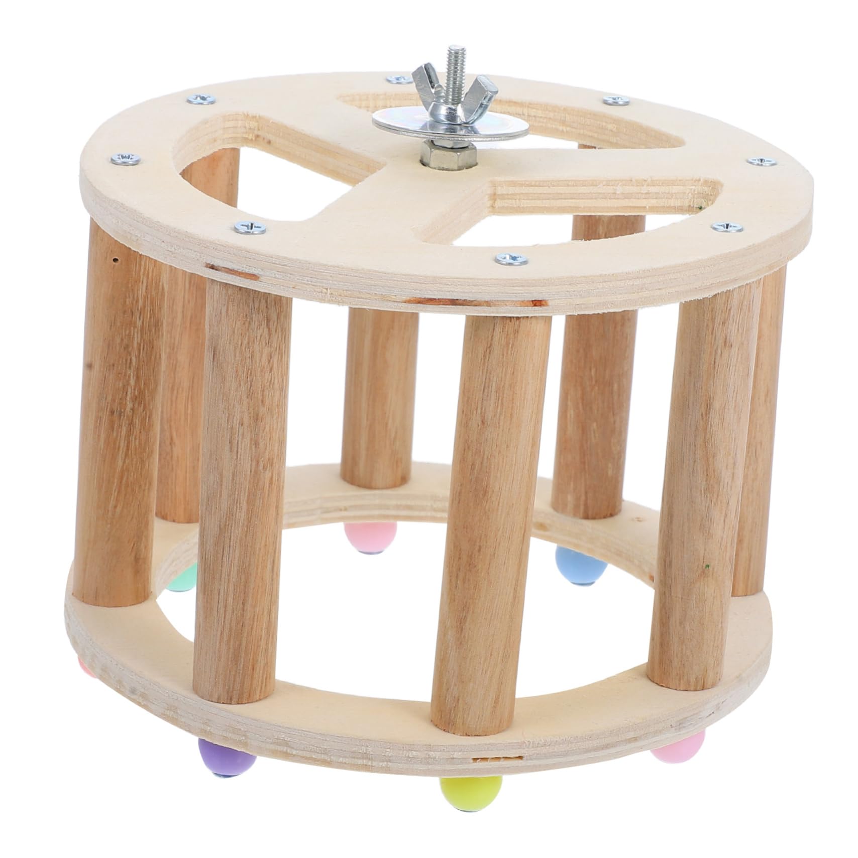 VANZACK Parrot Toys for Parrots Set Rotating Toy Wheel for Parakeet Small Birds Bird Feeding Toy