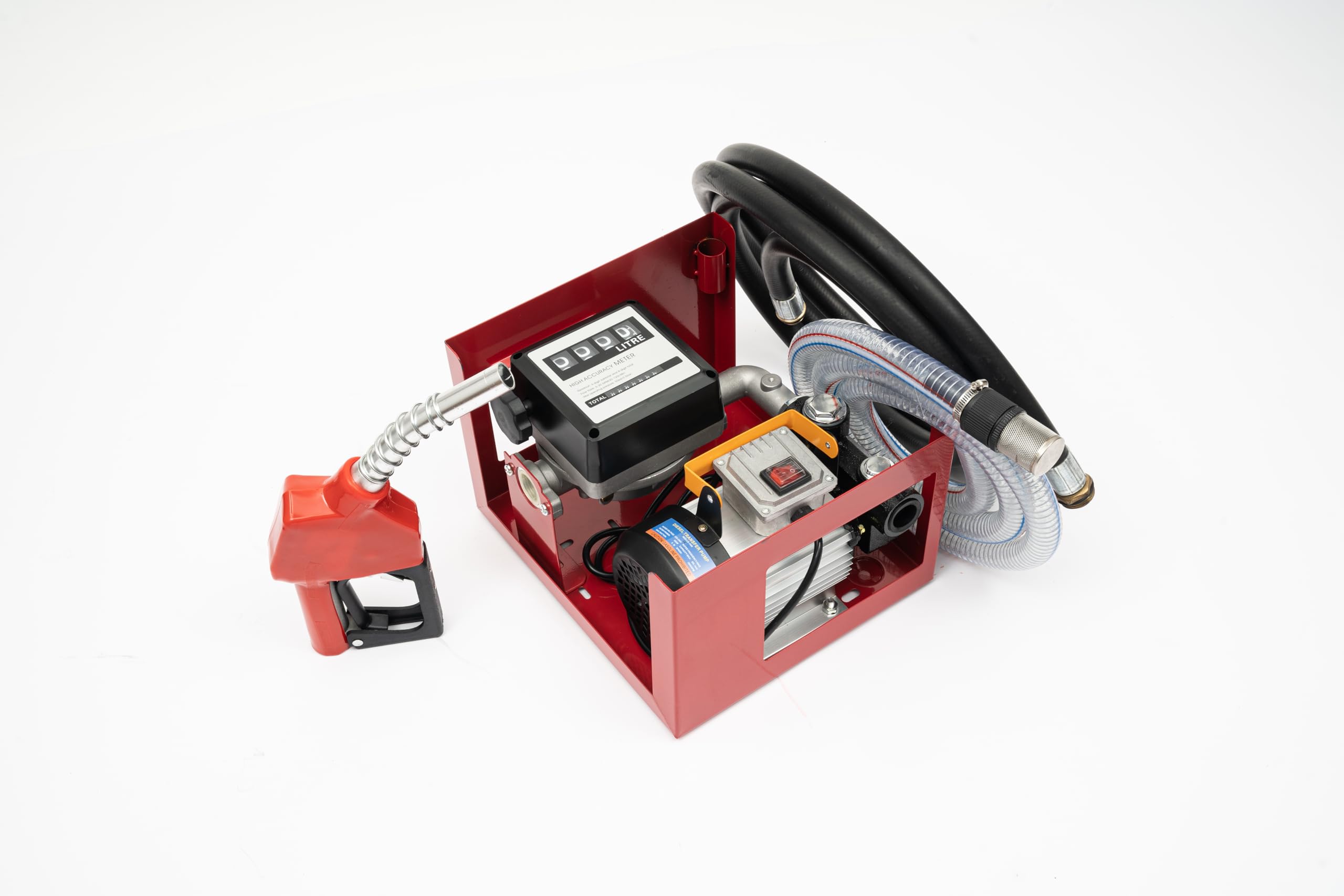 Professionelle Diesel Pumpe 550w - Hochleistungs-Ölabsaugpumpe Für Kraftstoffe - Langlebig Und Zuverlässig Aus Gusseisen, Kupfer, Stahl Und PVC - Max. Fördermenge 60 l/Min, Max.