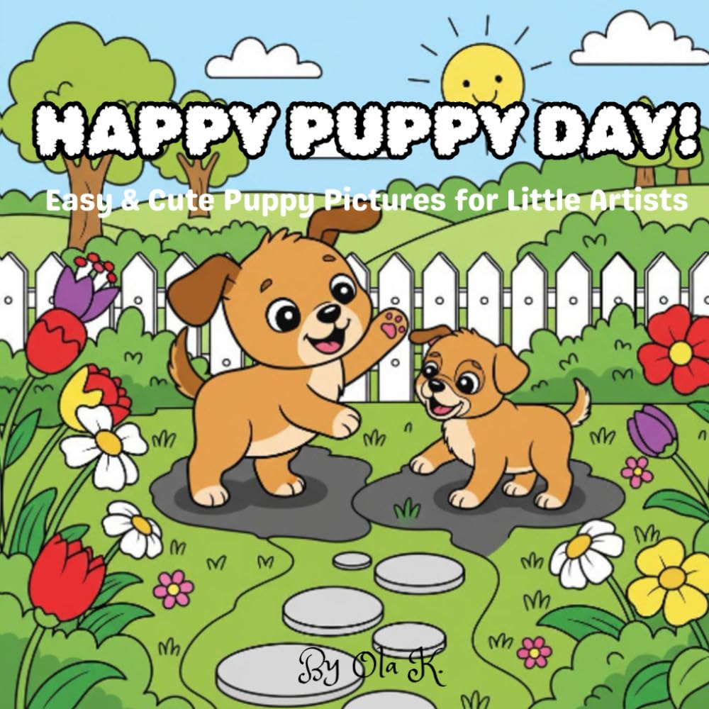 Happy Puppy Day!: Easy & Cute Pictures for Little Artists.