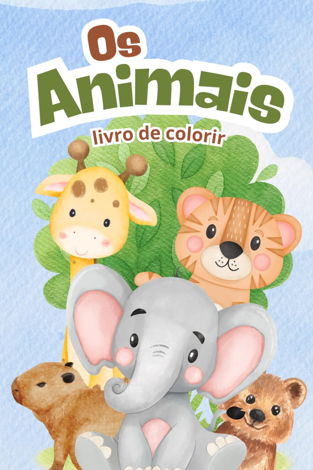 Os animais: Livro de colorir infantil
