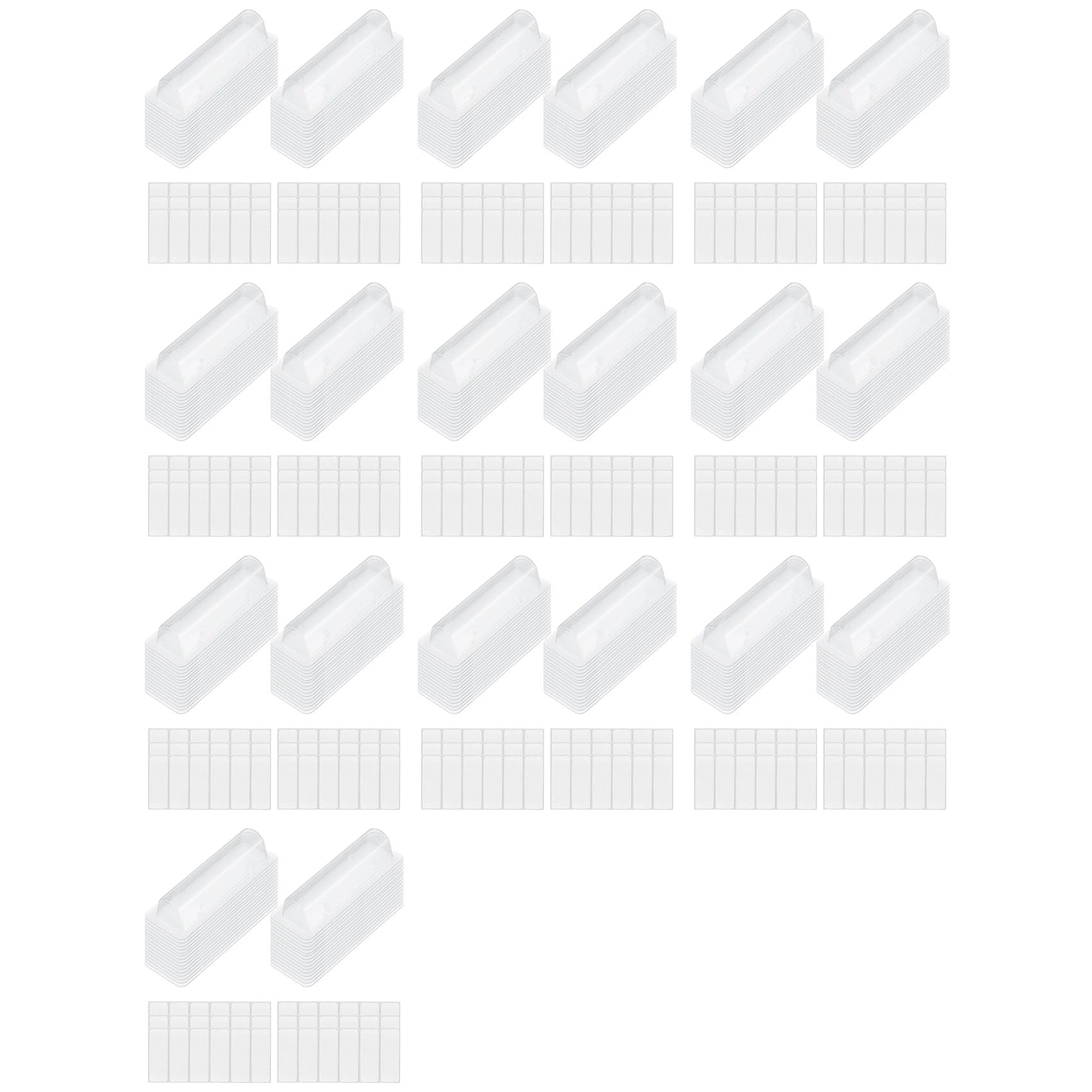 Hndhbfgrt 600Pcs Lip Balm Pouches Clear Plastic Clear Lipstick Money Holder Plastic Domes with Double Side Tape for DIY Crafts