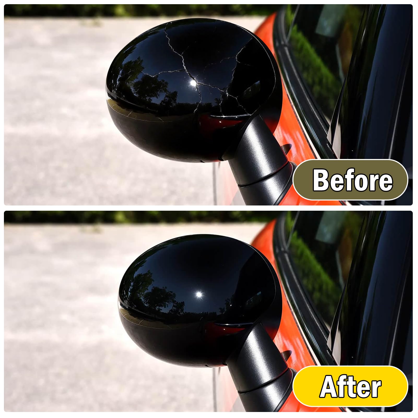 TTCR-II 2 PCS Calotte Specchietti Compatibile con Mini Cooper F54 F55 F56 F57 F60 2016-2019, F54 Calotta Specchietto F55 Copri Specchio Retrovisore F56 Mirror Cover 51167401230/51167401229-Nero
