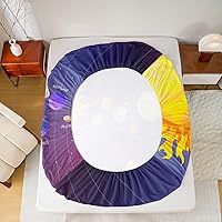 Vista 173 de jejeloiu Sea Turtle Sheet Set Ocean Creature Themed Sheets with Deep Pocket Fitted Sheet Sea Underwater World Bed Sheets Set Bed Reptile Tortoise