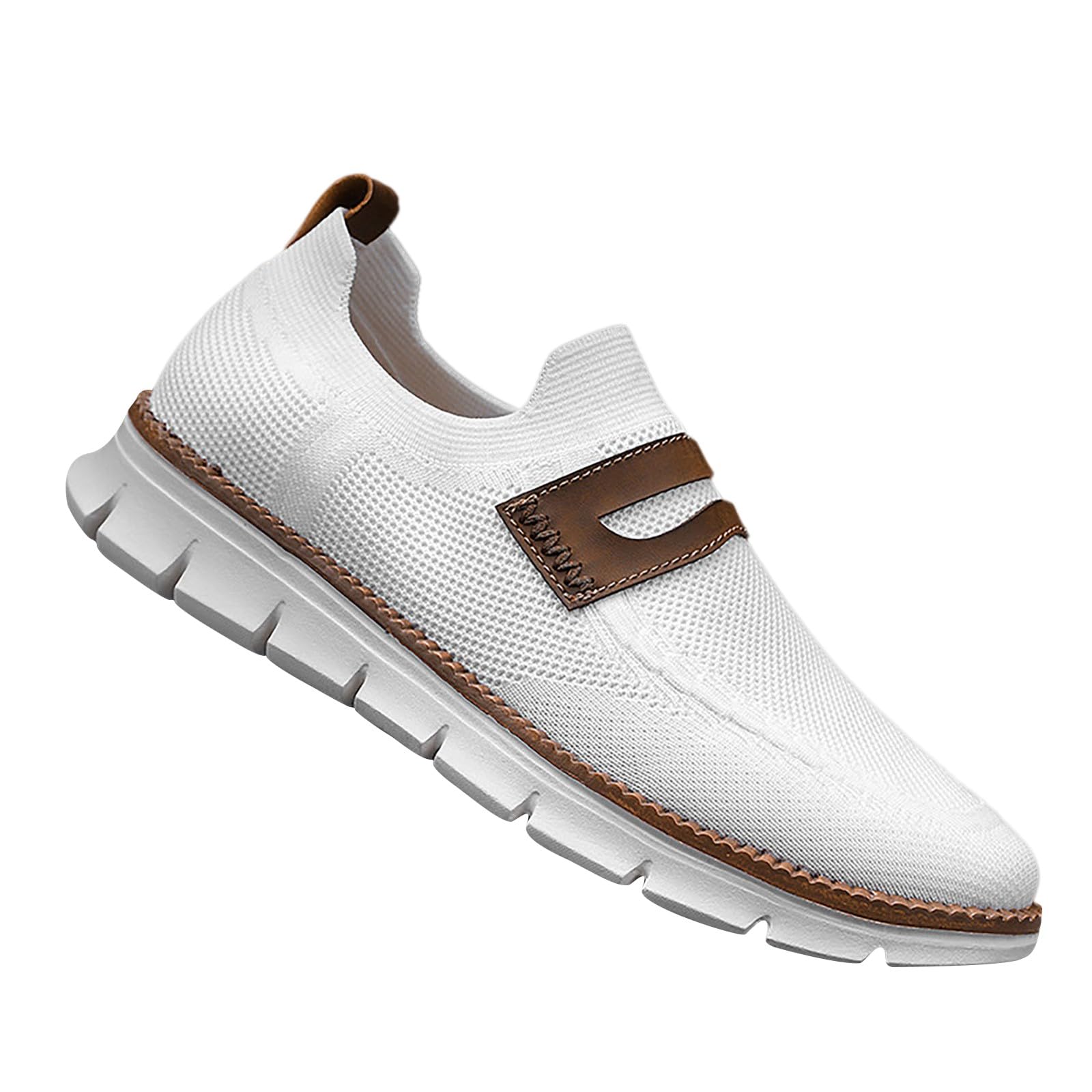 Zapatos deportivos para hombre Negro Malla Grande Pies Anchos Slip-On