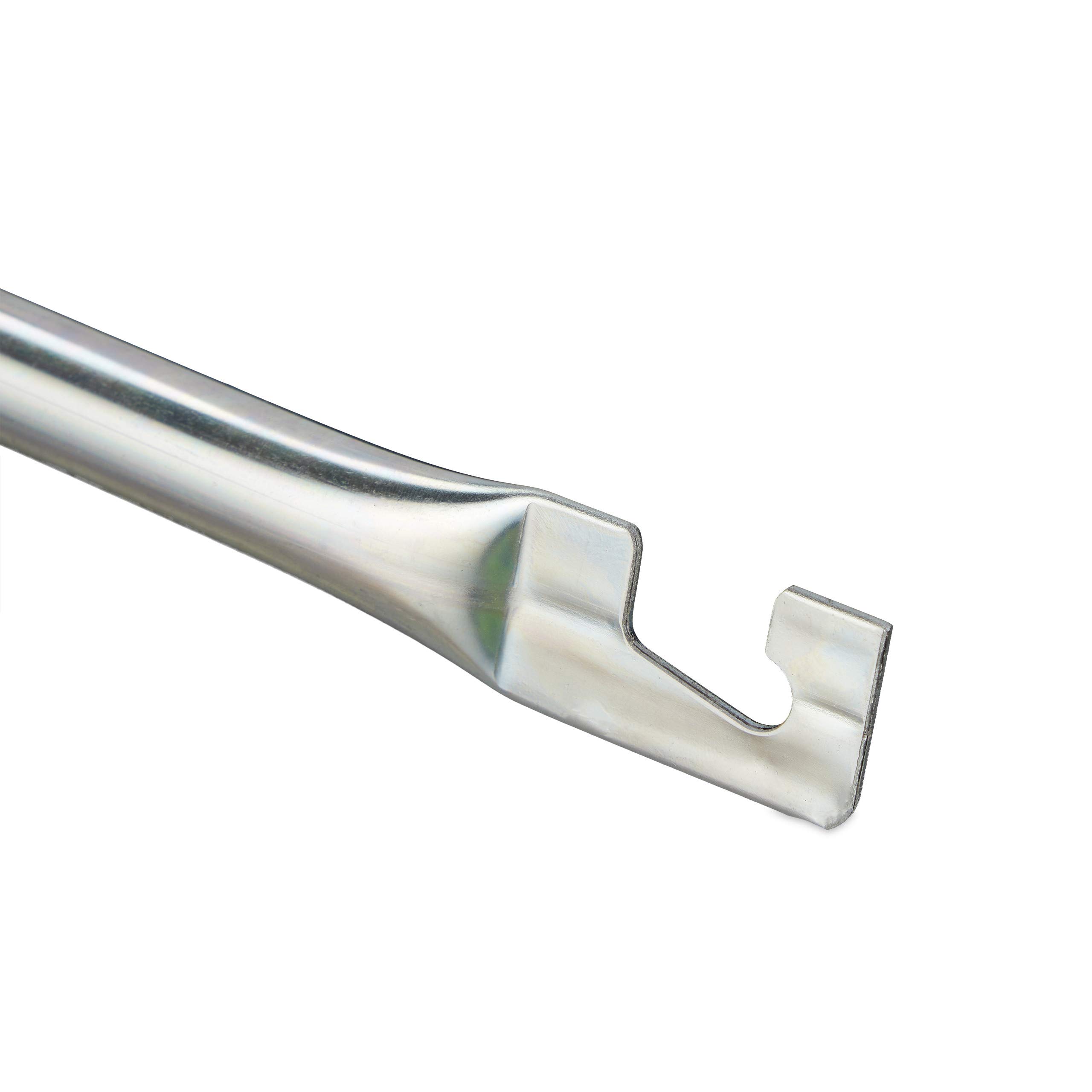 Relaxdays Marteau de camping avec extracteur, lot de 2, Caoutchouc & fer, maillet léger, 28,5 cm de long, argenté-noir