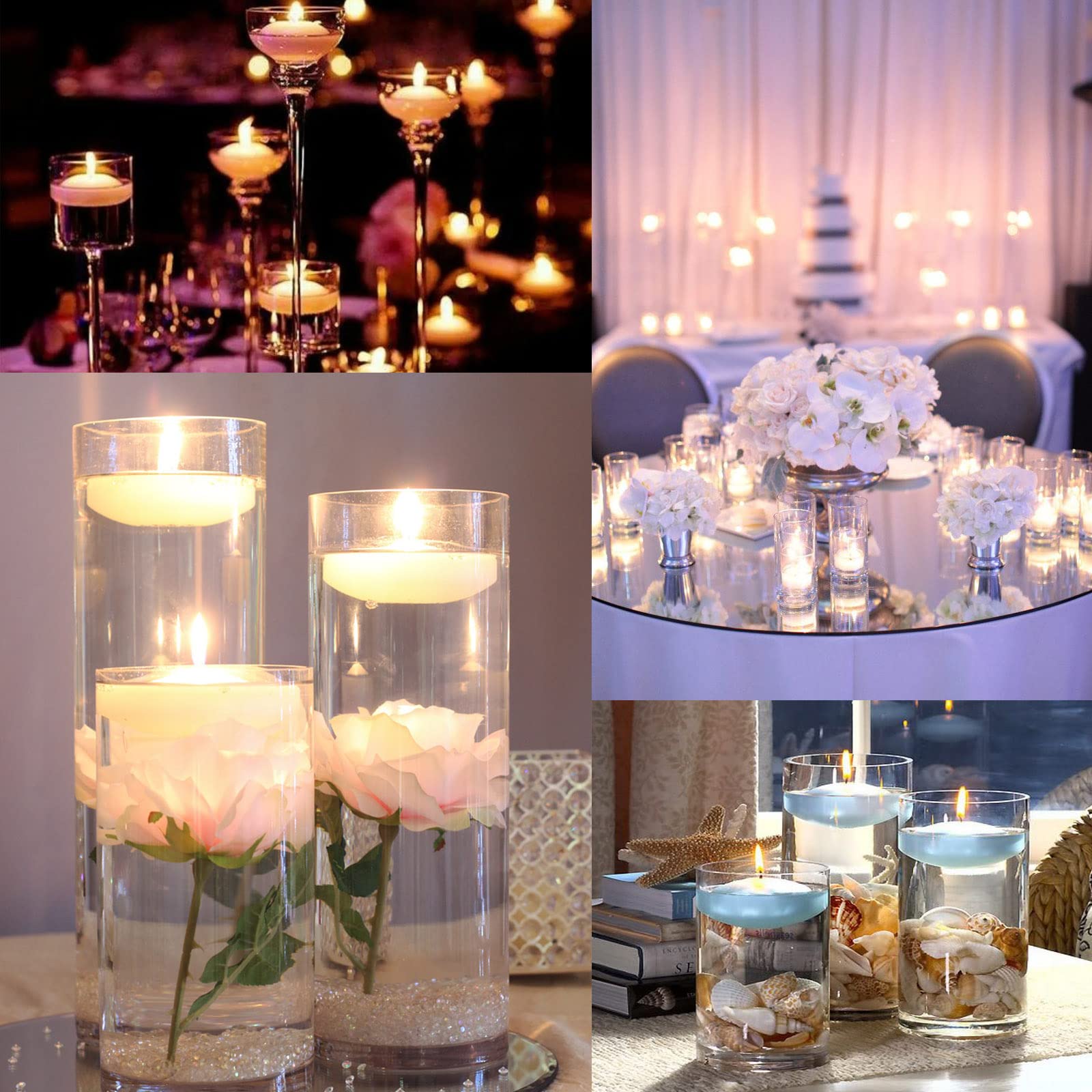 フローティングキャンドル ホワイト 結婚式 42個 Amazon.co.jp: 24個 ホワイトフローティングキャンドル 無香料 垂れ