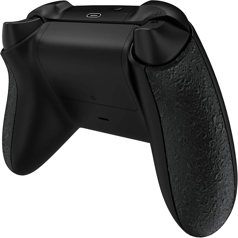 eXtremeRate Grip Cover for Xbox Series X & S Controller, Textured Black Non-Slip Back Panels Accessories, Replacement Side Rails Shell for Xbox Wireless Controller