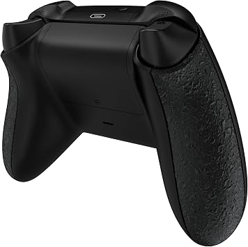 eXtremeRate Controller Grip Cover for Xbox Series X|S, Textured Black Non-Slip Back Panels, Replacement Side Rails Shell for Xbox Core Wireless Controller [Controller Excluded]