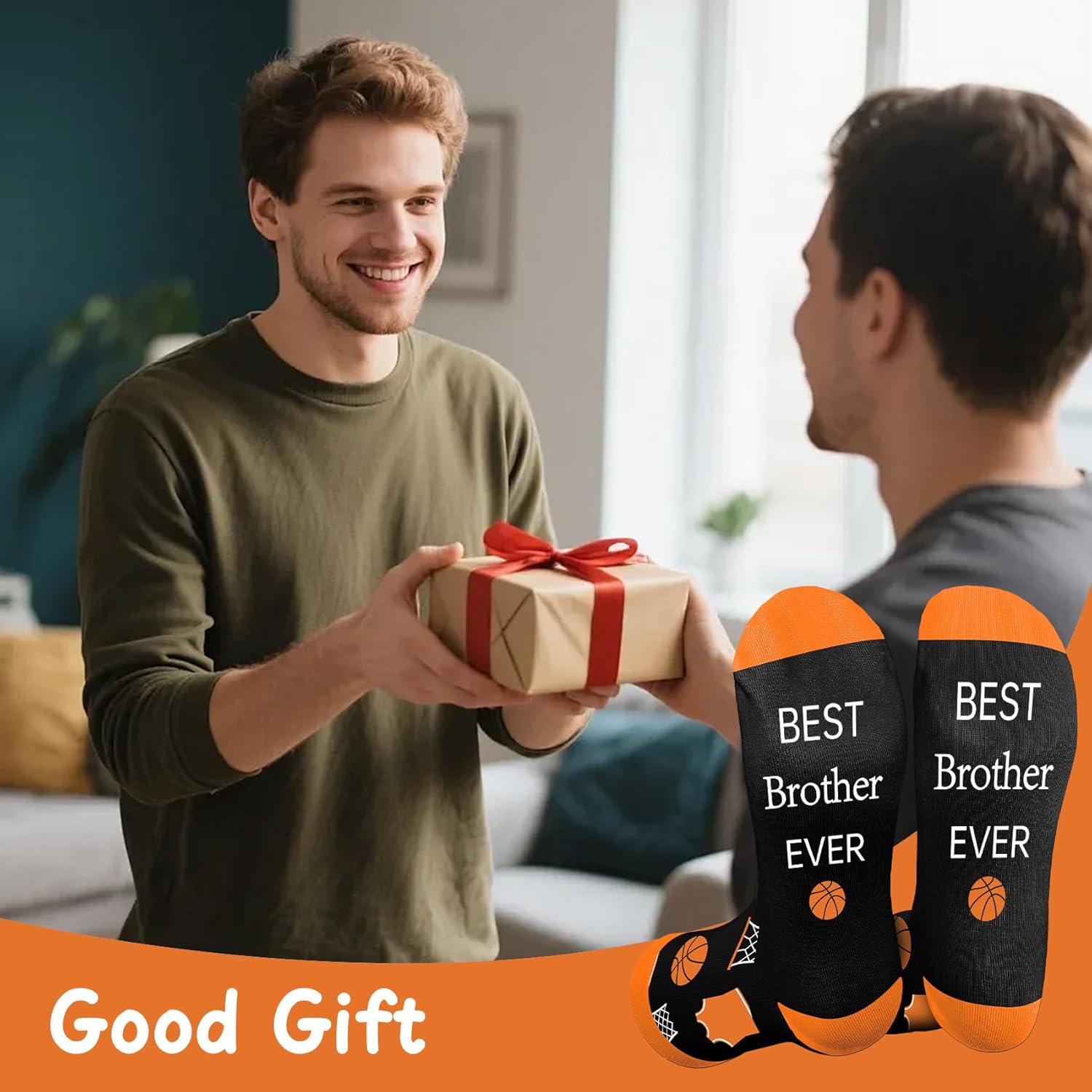 Gifts for Brother - Christmas Birthday Valentine's Day Presents for Brother Adult,Stocking Stuffers,Men Socks - Image 6
