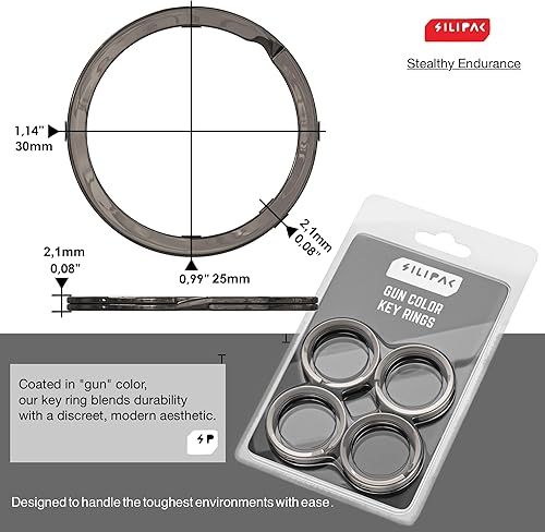 Miniatura 4 de Llaveros planos divididos a granel, resistente y resistente para automóvil, hogar, anillo de metal grande para perro, cordón para escuela, oficina