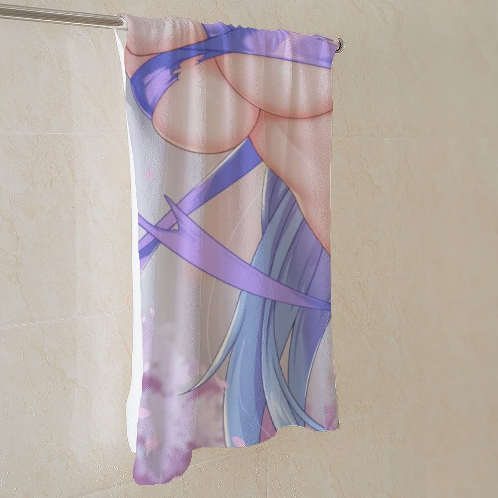 Amazon|バスタオル 可愛いキャラクター柄 美少女 角娘 裸 異世界