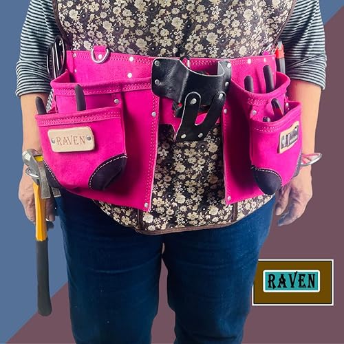 Miniatura 6 de Raven Bolsas de herramientas  Rosa, azul, beige, negro  Cinturón de nailon + cinturón de cuero  Bolsa individual + bolsa doble