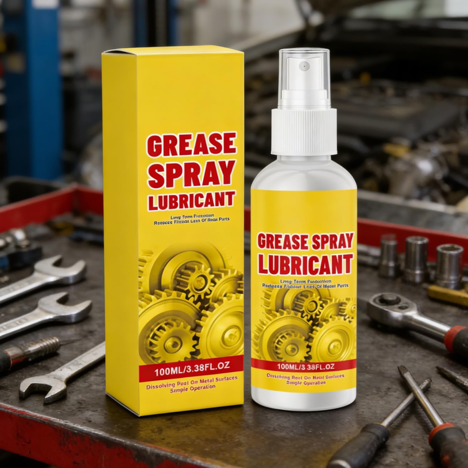 Anti-Rust Lubricant Spray & Rust Remover, Multi-purpose Heavy Rust Remover Spray, Rust Removal Lubricant Spray,Fast-Acting Formula for Vehicles, Tools, Chains (2PCS)