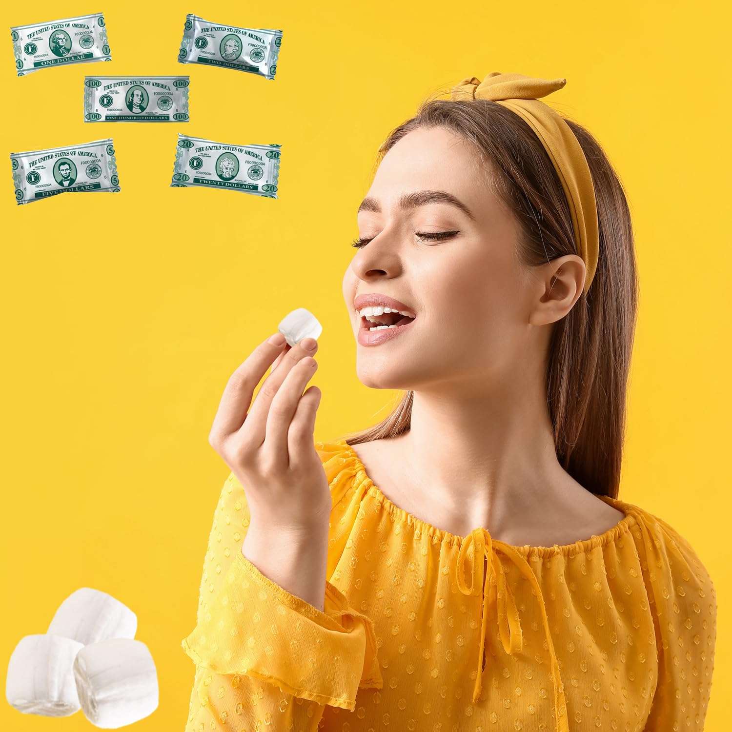 The Dreidel Company Money Buttermints, Mint Candies, After Dinner Mints, Butter Mint Candy, Fat-Free, Individually Wrapped (275 Pieces)