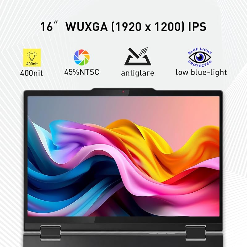 Lenovo ThinkPad L16 AI Business Laptop, 16-inch FHD+ 1920 * 1200 60Hz Display, Intel Core Ultra 7 255U, 32GB DDR5 + 1TB SSD, WiFi 6, Backlit Numeric Keyboard, Low Blue Light, Black image 3